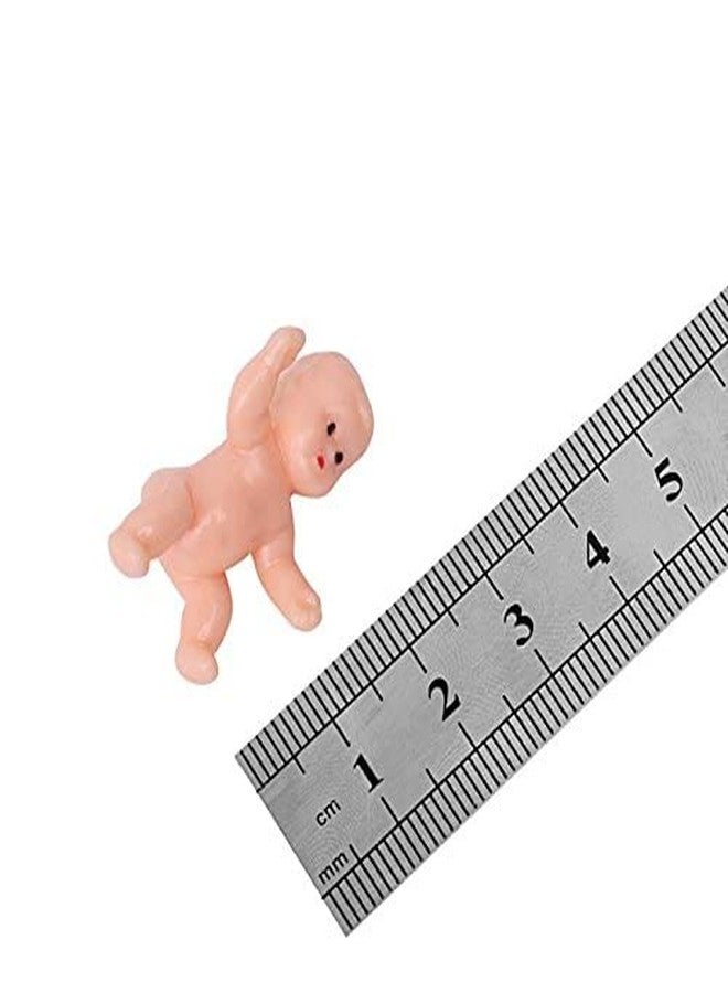 JUXINGDAZYF مجموعة من 36 قطعة من دمى الأطفال البلاستيكية الصغيرة بحجم 1.2 بوصة، مثالية لحفلات استقبال المولود الجديد، ولعبة مكعبات الثلج، وتزيين الحفلات. دمية طفل بلاستيكي على شكل كعكة الملك (لاتينية). - Image 3